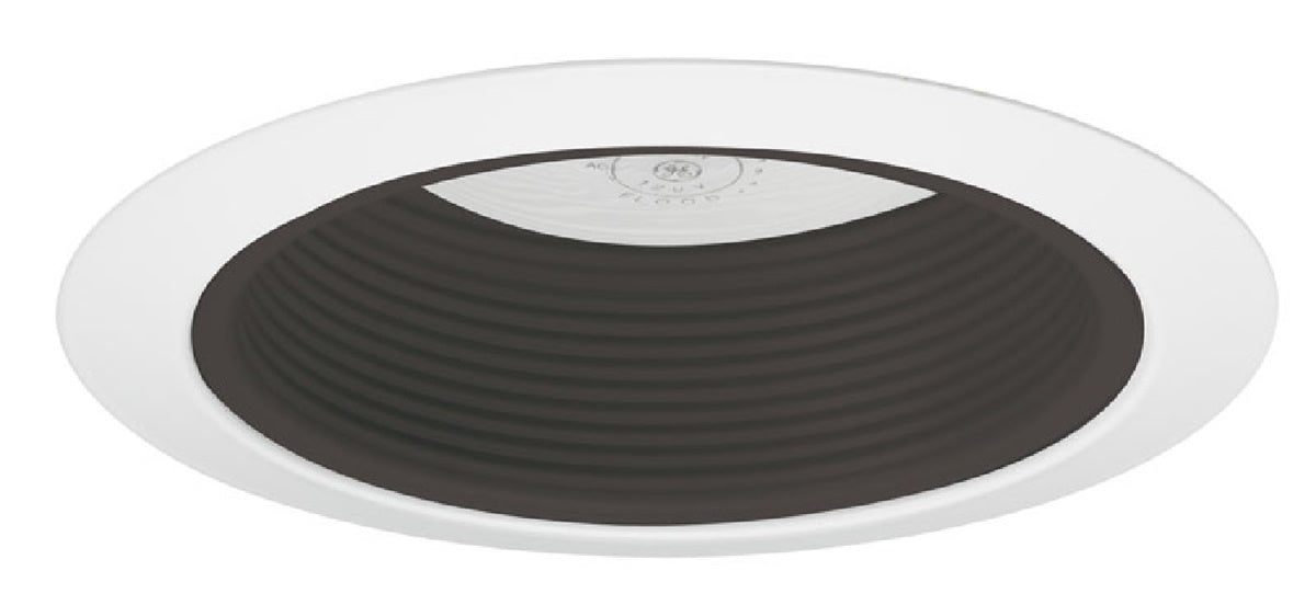 Juno Recessed Lighting 215B-WH (215 BWH) 5" Line Voltage, Compact Fluorescent, Enclosed Baffle Trim, Black Baffle, White Trim