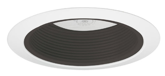 Juno Recessed Lighting 215B-WH (215 BWH) 5" Line Voltage, Compact Fluorescent, Enclosed Baffle Trim, Black Baffle, White Trim