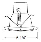 Juno Recessed Lighting 216HZ-WH (216 HZWH) 5" Line Voltage, Compact Fluorescent Enclosed Cone Reflector Trim, Haze Reflector, White Trim