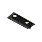 Juno Aculux Recessed Lighting 2228SQ2BHZ-BL-SF 2" 2 Heads LED Adjustable Scoop Self Flanged Trim, Black Finish