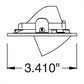 Juno Aculux Recessed Lighting 2228SQ3BHZ-BL-SF (2SQ3ASC BD BLSF) 2" 3 Heads LED Adjustable Scoop Self Flanged Trim, Black Finish