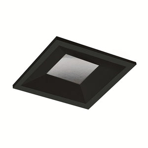 Juno Aculux Recessed Lighting 2301SQBHZ-BL-SF 2" LED Square Adjustable Regressed Beveled Pinhole, Lensed, Black Haze Reflector, Black Self Flanged Trim