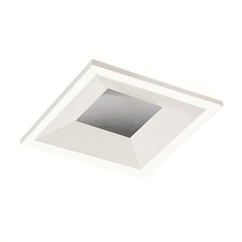 Juno Aculux Recessed Lighting 2301SQBHZ-WH-SF 2" LED Square Adjustable Regressed Beveled Pinhole, Lensed, Black Haze Reflector, White Self Flanged Trim