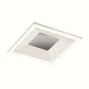 Juno Aculux Recessed Lighting 2301SQBHZ-WH-SF 2" LED Square Adjustable Regressed Beveled Pinhole, Lensed, Black Haze Reflector, White Self Flanged Trim