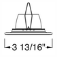 Juno Aculux Recessed Lighting 2302BHZ-BL-SF 2" Round Regressed Beveled LED, Low Voltage Self Flanged Pinhole Lensed, Black Trim