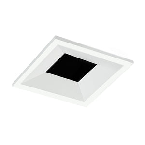 Juno Aculux Recessed Lighting 2302SQBHZ-WH-SF 2" LED Square Regressed Beveled Pinhole, Lensed, Black Haze Reflector, White Self Flanged Trim