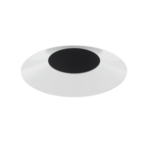 Juno Aculux Recessed Lighting 2308BHZ-WH-FM 2" Round Adjustable Regressed Beveled Pinhole LED, Low Voltage Flush Mount, White Trim