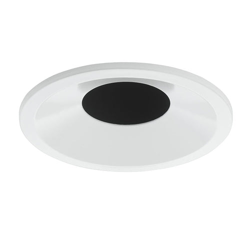Juno Aculux Recessed Lighting 2308BHZ-WH-SF 2" Round Adjustable Regressed Beveled Pinhole LED, Low Voltage Self Flanged, White Trim