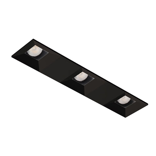 Juno Aculux Recessed Lighting 2308SQ3BHZ-BL-FM 2" 3 Heads LED Regressed Pinhole Flush Mount Trim, Black Finish