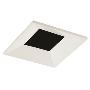 Juno Aculux Recessed Lighting 2308SQBHZ-WH-FM 2" LED Square Adjustable Regressed Beveled Pinhole, Lensed, Black Haze Reflector, White Flush Mount Trim