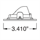 Juno Aculux Recessed Lighting 2331SQ2BHZ-WH-SF 2" 2 Heads LED Adjustable Lensed Pinhole Self Flanged Trim, White Finish