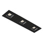Juno Aculux Recessed Lighting 2331SQ3BHZ-BL-SF (2SQ3APIN BD BLSF WET) 2" 3 Heads LED Adjustable Lensed Pinhole Self Flanged Trim, Black Finish
