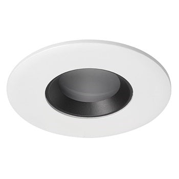 Juno Aculux Recessed Lighting 2332BHZ-WH-SF (2DPIN BD WHSF WET) New Construction 2" Round LED with 1-1/4" Pinhole, Wet Location, Black Diffuse Reflector, White Painted Flange Trim