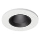 Juno Aculux Recessed Lighting 2337BHZ-WH-FM (2DPIN BD WHFM) New Construction 2" Round LED with 1-1/4" Pinhole, Black Diffuse Reflector, Flangeless, White Trim