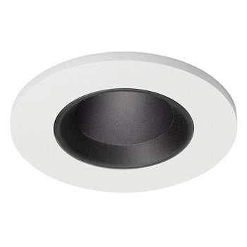 Juno Aculux Recessed Lighting 2337BHZ-WH-FM (2DPIN BD WHFM) New Construction 2" Round LED with 1-1/4" Pinhole, Black Diffuse Reflector, Flangeless, White Trim