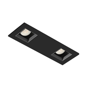 Juno Aculux Recessed Lighting 2338SQ2BHZ-BL-FM 2" 2 Heads LED Adjustable Pinhole Flush Mount Trim, Black Finish