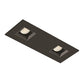 Juno Aculux Recessed Lighting 2338SQ2BHZ-BL-SF 2" 2 Heads LED Adjustable Pinhole Self Flanged Trim, Black Finish