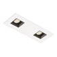 Juno Aculux Recessed Lighting 2338SQ2BHZ-WH-SF 2" 2 Heads LED Adjustable Pinhole Self Flanged Trim, White Finish