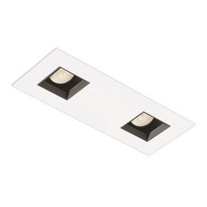 Juno Aculux Recessed Lighting 2338SQ2BHZ-WH-SF 2" 2 Heads LED Adjustable Pinhole Self Flanged Trim, White Finish