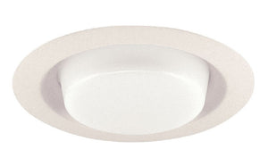 Juno Recessed Lighting 241-PW (241 PW) 6" Line Voltage, Fluorescent, Drop Opal Trim with Reflector, Plastic White Trim