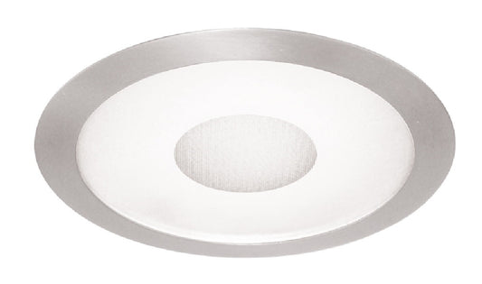Juno Recessed Lighting 242-SC (242 SC) 6" LED, Line Voltage, Fluorescent, Frosted Lens Trim with Clear Center, Satin Chrome Trim
