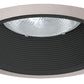 Juno Recessed Lighting 24B-SC (24 BSC) 6" LED, Line Voltage, Tapered Baffle Trim, Black Baffle, Satin Chrome Trim