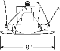 Juno Recessed Lighting 251-WH (251 WH) 6" Line Voltage, Open Frame Trim for BR40/R40 Lamp, White Trim