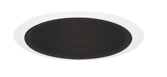 Juno Recessed Lighting 254B-WH (254 BWH) 6" Line Voltage, Deep Baffle Trim, Black Baffle, White Trim