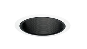 Juno Recessed Lighting 25B-SC (25 BSC) 6" Line Voltage, Straight Baffle Trim, Black Baffle, Satin Chrome Trim