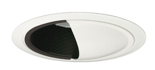 Juno Recessed Lighting 262G3B-WH (262G3 BWH) 6" Compact Fluorescent  Wall Wash Baffle Trim, Black Baffle, White Trim Ring