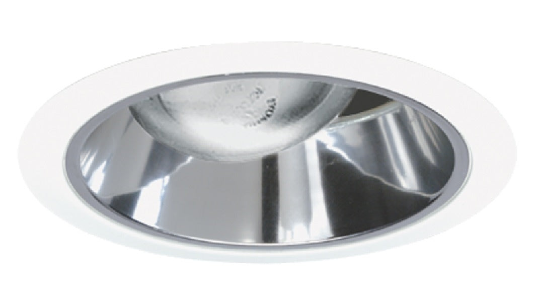Juno Recessed Lighting 267C-WH (267 CWH) 6" Line Voltage, Adjustable Tapered Cone Trim, Clear Reflector, White Trim