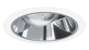 Juno Recessed Lighting 267C-WH (267 CWH) 6" Line Voltage, Adjustable Tapered Cone Trim, Clear Reflector, White Trim