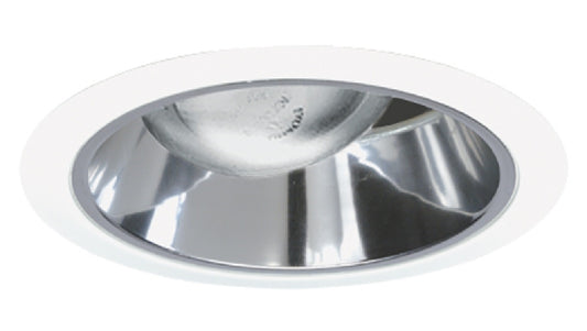 Juno Recessed Lighting 267C-WH (267 CWH) 6" Line Voltage, Adjustable Tapered Cone Trim, Clear Reflector, White Trim