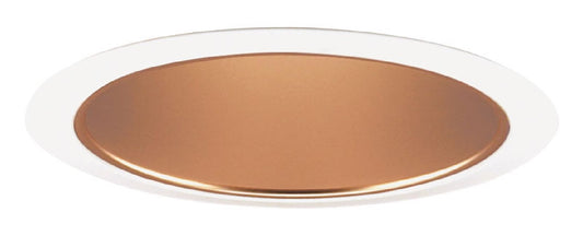 Juno Recessed Lighting 267WHZ-WH (267 WHZWH) 6" Line Voltage, Adjustable Tapered Cone Trim, Wheat Haze Reflector, White Trim