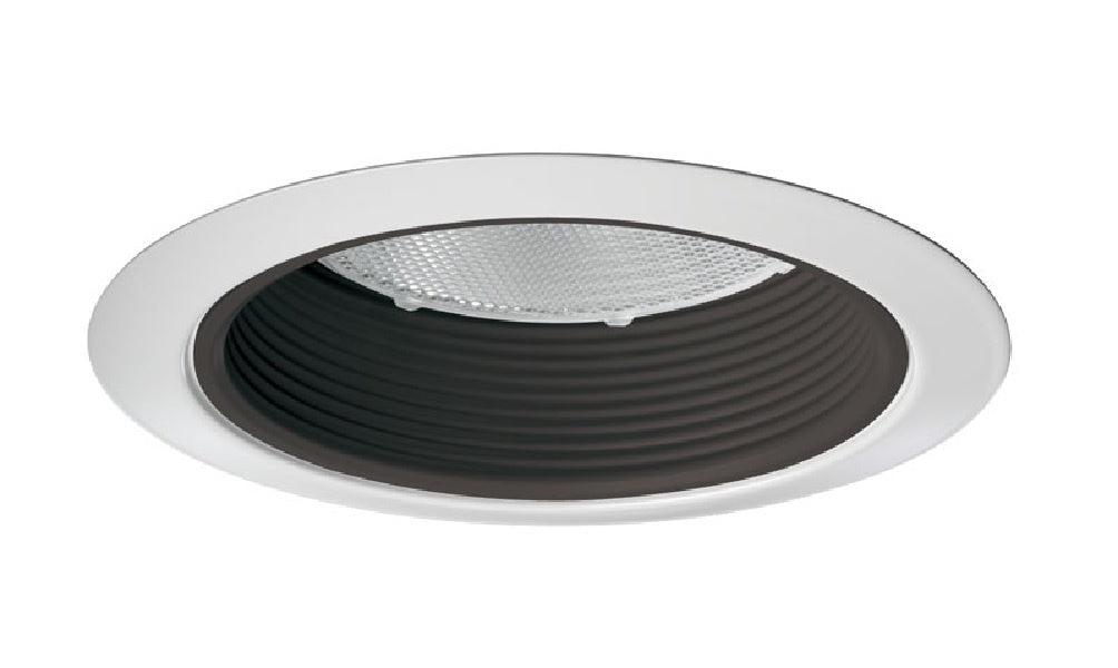 Juno Recessed Lighting 275B-WH (275S BWH) 5" Line Voltage Shallow Baffle, Black Baffle, White Trim