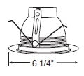 Juno Recessed Lighting 275B-WH (275S BWH) 5" Line Voltage Shallow Baffle, Black Baffle, White Trim