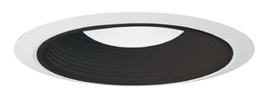 Juno Recessed Lighting 28B-WH (28 BWH) 6" Line Voltage, Fluorescent, Ultra Baffle Trim - Fully Enclosed, Black Baffle, White Trim