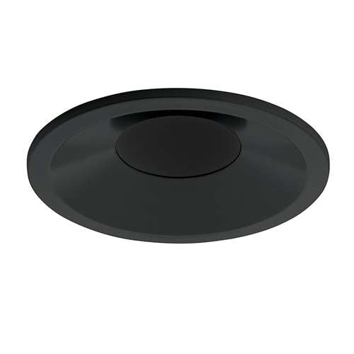Juno Aculux 2ABV BD BLSF Recessed Lighting 2" Round Adjustable Regressed Beveled Pinhole LED, Low Voltage Self Flanged, Black Trim