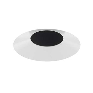Juno Aculux 2ABV BD WHFM Recessed Lighting 2" Round Adjustable Regressed Beveled Pinhole LED, Low Voltage Flush Mount, White Trim
