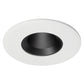 Juno Aculux 2APIN BD WHSF Recessed Lighting 1-1/4 inch Round Adjustable Pinhole with Black Diffuse Reflector, Self Flanged White Trim