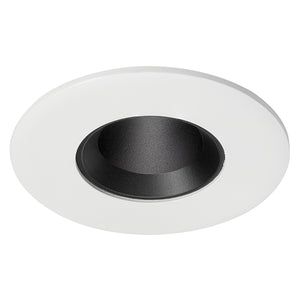 Juno Aculux 2APIN BD WHSF Recessed Lighting 1-1/4 inch Round Adjustable Pinhole with Black Diffuse Reflector, Self Flanged White Trim