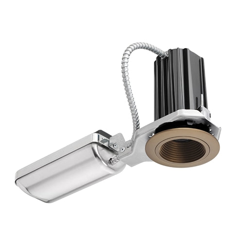 Juno Recessed Lighting 2B-827N1-ZBZ 2" LED Round Downlight Baffle 2700K 80CRI, Narrow Flood Beam, 120V only, Bronze Baffle, Bronze Trim Ring