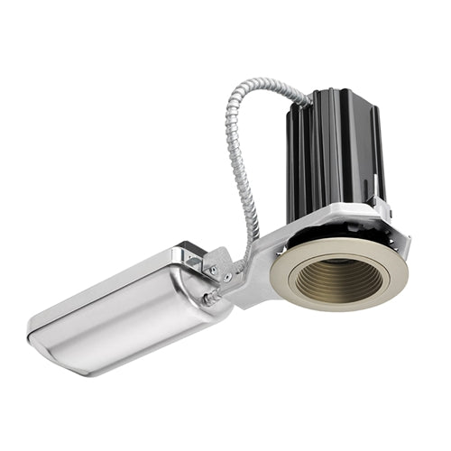 Juno Recessed Lighting 2B-827NU-SSN 2" LED Round Downlight Baffle 2700K 80CRI, Narrow Flood Beam, 120-277V, Satin Nickel Baffle, Satin Nickel Trim Ring