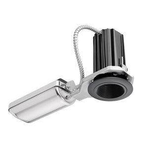 Juno Recessed Lighting 2B-830FU-BBL 2" LED Round Downlight Baffle 3000K 80CRI, Flood Beam, 120-277V, Black Baffle, Black Trim Ring