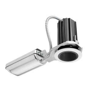 Juno Recessed Lighting 2B-841S1-BWH 2" LED Round Downlight Baffle 4100K 80CRI, Spot Beam, 120V only, Black Baffle, White Trim Ring