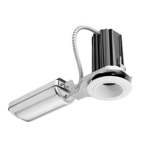 Juno Recessed Lighting 2B-927S1-WWH 2" LED Round Downlight Baffle 2700K 90CRI, Spot Beam, 120V only, White Baffle, White Trim Ring