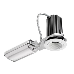 Juno Recessed Lighting 2B-935F1-WWH 2" LED Round Downlight Baffle 3500K 90CRI, Flood Beam, 120V only, White Baffle, White Trim Ring