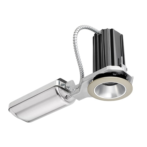 Juno Recessed Lighting 2C-830N1-HZS 2" LED Round Downlight Cone 3000K 80CRI, Narrow Flood Beam, 120V only, Haze Reflector, Satin Nickel Trim Ring