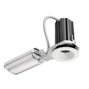 Juno Recessed Lighting 2C-927S1-WHW 2" LED Round Downlight Cone 2700K 90CRI, Spot Beam, 120V only, White Reflector, White Trim Ring