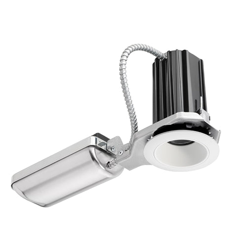 Juno Recessed Lighting 2C-927S1-WHW 2" LED Round Downlight Cone 2700K 90CRI, Spot Beam, 120V only, White Reflector, White Trim Ring